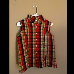 Plaid Medium Christopher & Banks Button up Vest